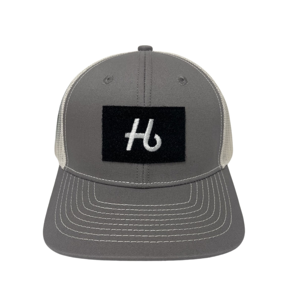 Retro Trucker Hat - Grey/White