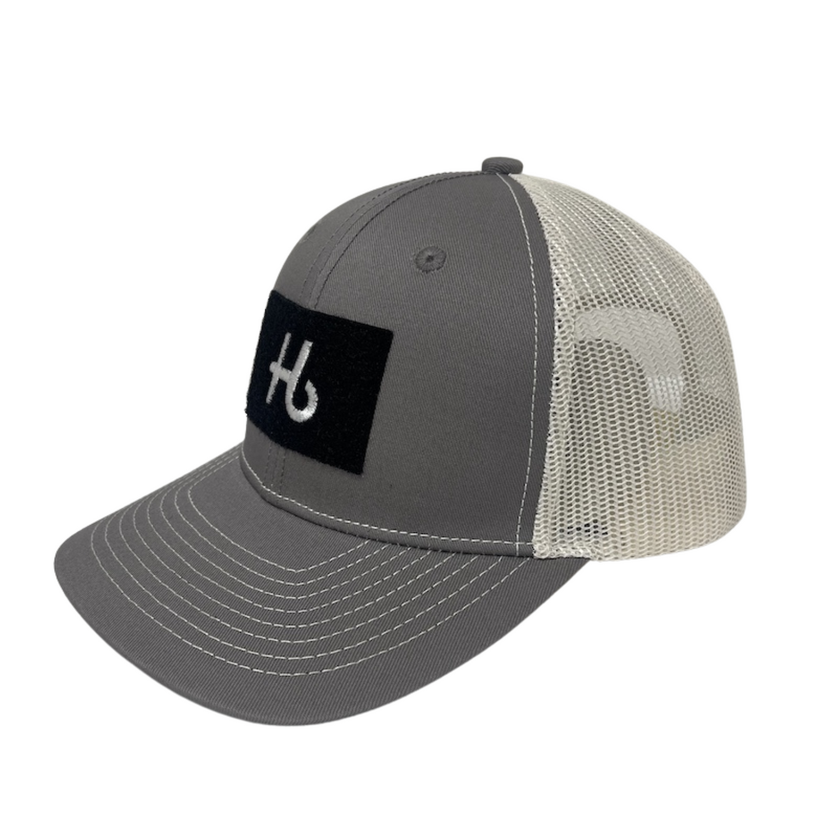 Retro Trucker Hat - Grey/White