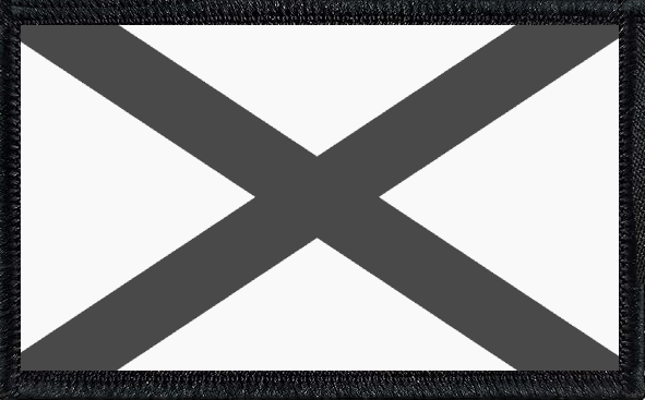 Alabama State Flag Black and White