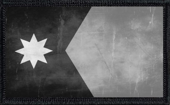 Minnesota State Flag Black and White Distressed