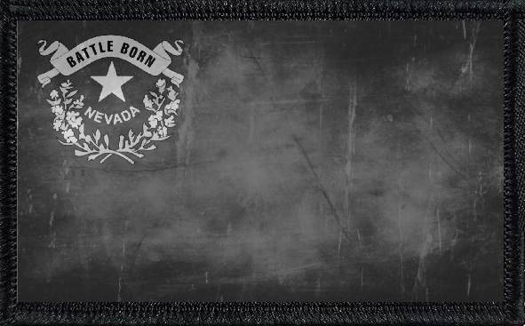 Nevada State Flag Black and White Distressed