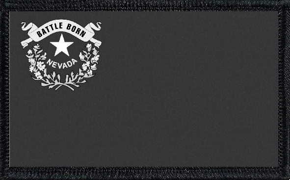 Nevada State Flag Black and White