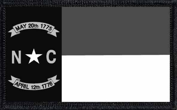 North Carolina State Flag Black and White