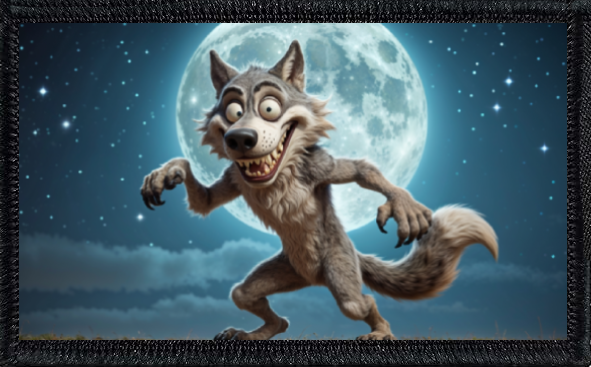 Werewolf With Full Moon