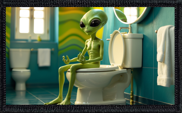 Alien On Toilet