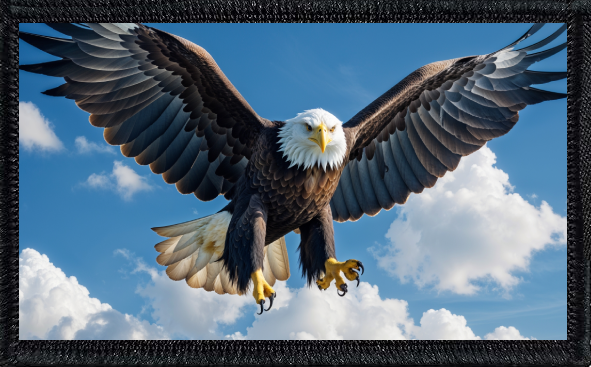 Flying Bald Eagle