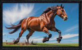 Galloping American Quarter Horse