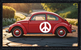 VW Beetle With Peace Symbol