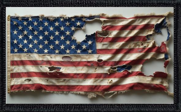 USA Flag Tattered