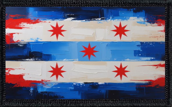 Chicago Flag Painted