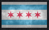 Chicago Flag Distressed