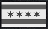 Chicago Flag Black and White
