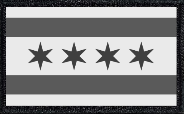 Chicago Flag Black and White