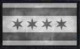 Chicago Black and White Distressed