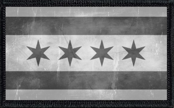Chicago Black and White Distressed