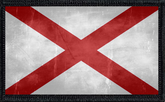 Alabama State Flag Distressed
