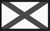 Alabama State Flag Black and White