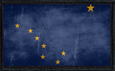 Alaska State Flag Distressed