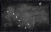Alaska State Flag Black and White Distressed