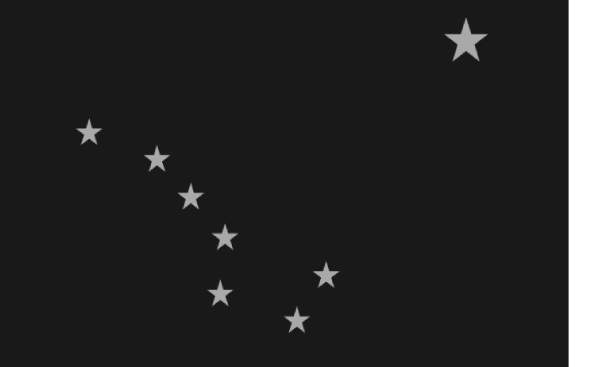 Alaska State Flag Black and White