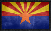 Arizona State Flag Distressed
