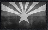 Arizona State Flag Black and White Distressed