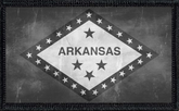 Arkansas State Flag Black and White Distressed