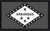 Arkansas State Flag Black and White