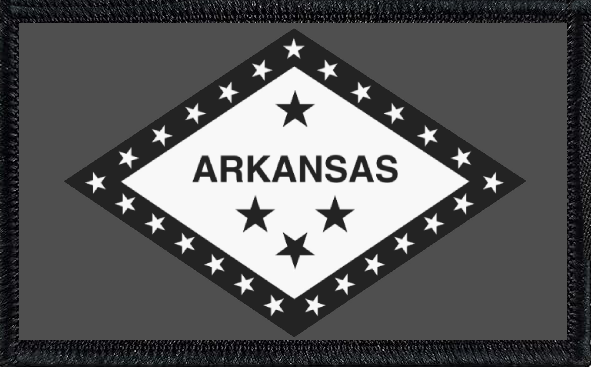 Arkansas State Flag Black and White