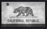 California State Flag Black and White Distressed