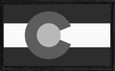 Colorado State Flag Black and White