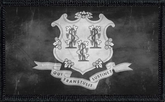 Connecticut State Flag Black and White Distressed
