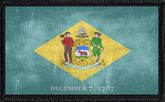 Delaware State Flag Distressed