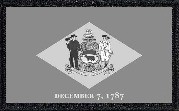 Delaware State Flag Black and White