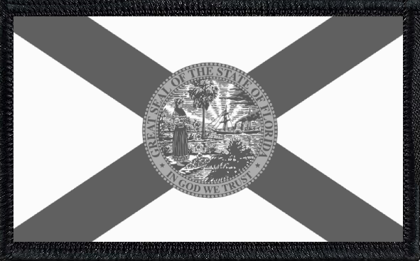 Florida State Flag Black and White