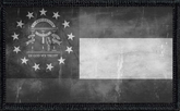 Georgia State Flag Black and White Distressed