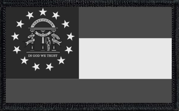 Georgia State Flag Black and White