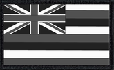 Hawaii State Flag Black and White