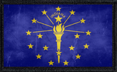 Indiana State Flag Distressed