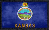 Kansas State Flag Distressed