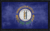 Kentucky State Flag Distressed