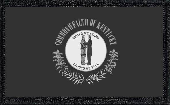 Kentucky State Flag Black and White