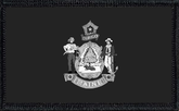 Maine State Flag Black and White