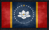 Mississippi State Flag Distressed