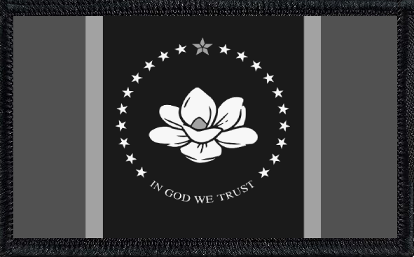 Mississippi State Flag Black and White