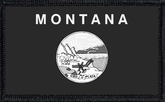 Montana State Flag Black and White
