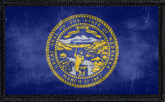 Nebraska State Flag Distressed