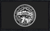 Nebraska State Flag Black and White