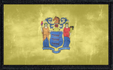 New Jersey State Flag Distressed