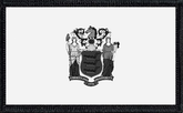 New Jersey State Flag Black and White